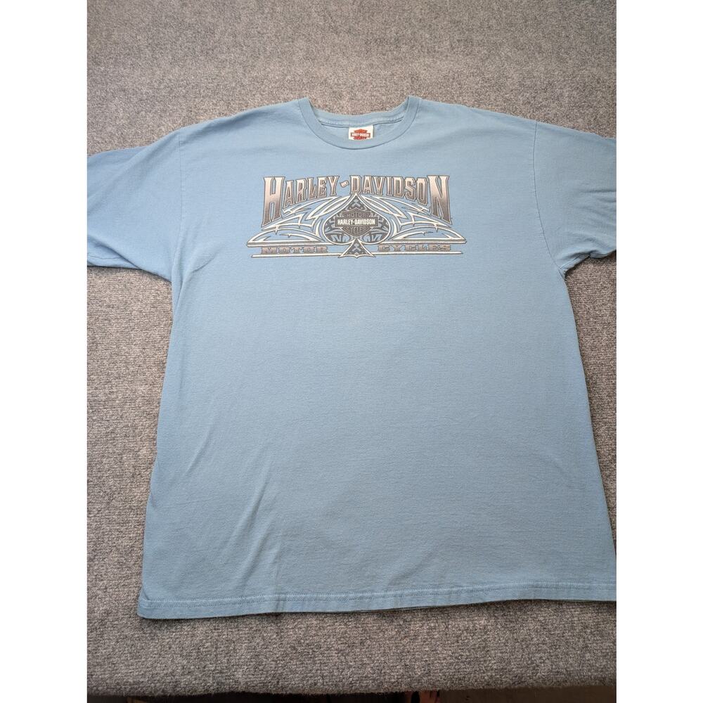 Harley Davidson Folsom California Ace T-Shirt Adult XL Black Moto Biker Graphic